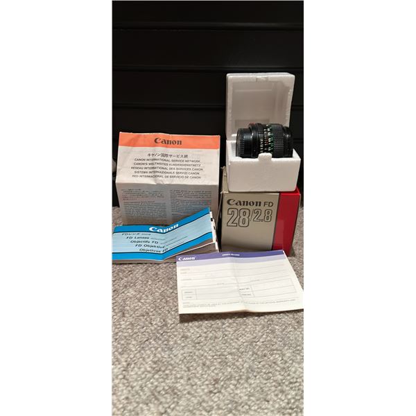 Canon FD 28 Lens NEW old stock Rare!