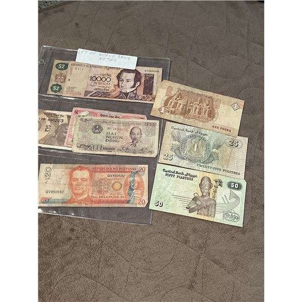 Lot of World Bank Notes