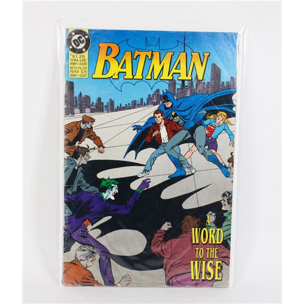 BATMAN, A WORD TO THE WISE