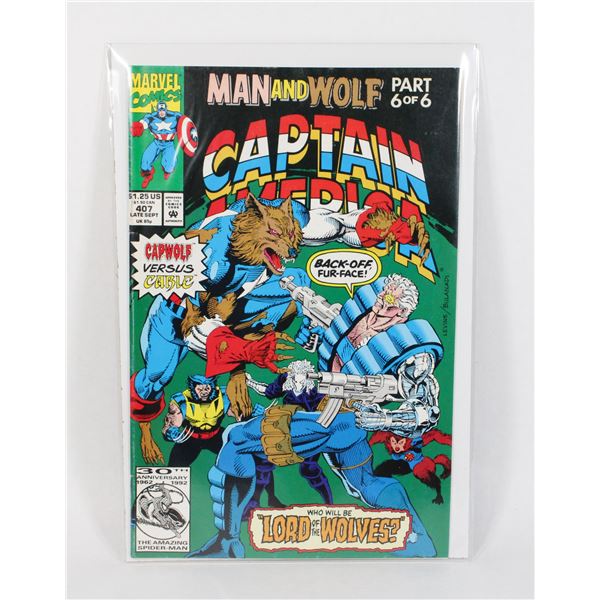 MARVEL CAPTAIN AMERICA #407 (1992) (MAN & WOLF