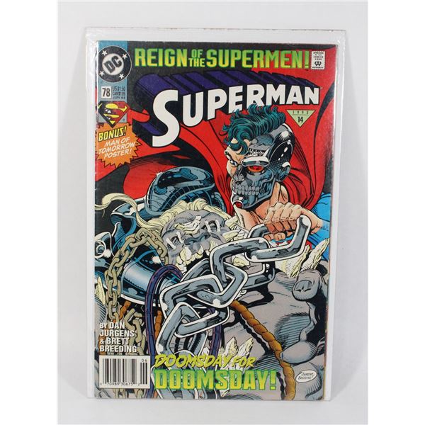 DC SUPERMAN #78 (1993) (BATTLES DOOMSDAY!)