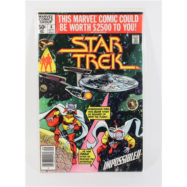 MARVEL COMICS GROUP STAR TREK COMIC #6 SEPT