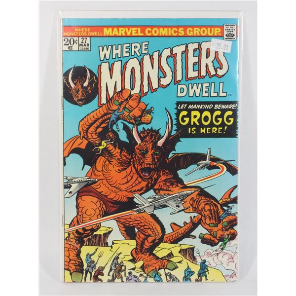 MARVEL COMIC GROUP WHERE MONSTERS DWELL COMIC