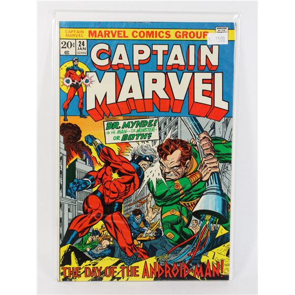 MARVEL COMICS GROUP CAPTAIN MARVEL COMIC #24 JAN