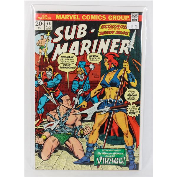 MARVEL COMICS GROUP SUB-MARINER COMIC #64 AUG