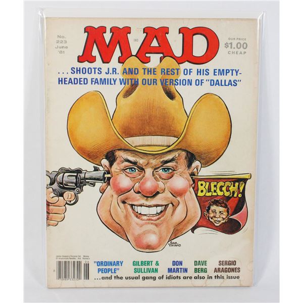 MAD MAGAZINE #223 (1981) (INFAMOUS WHO SHOT J.R.