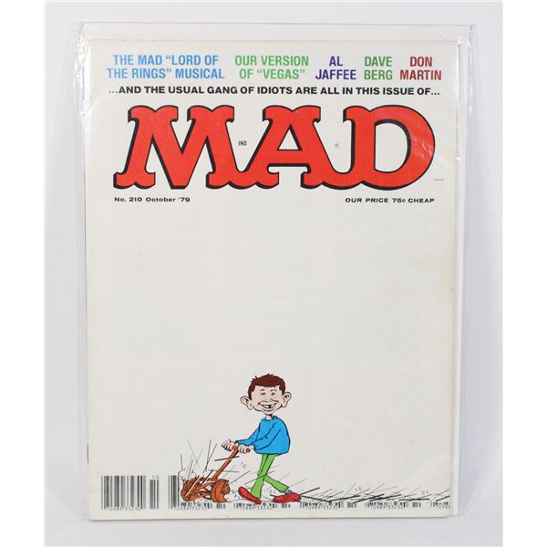 MAD MAGAZINE #210 (1979) (ALFIE MOWS BARCODES