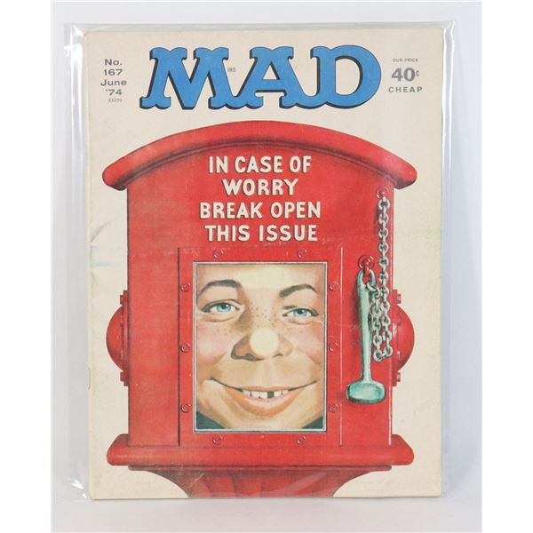 MAD MAGAZINE IN CASE OF WORRY BREAK OPEN THIS