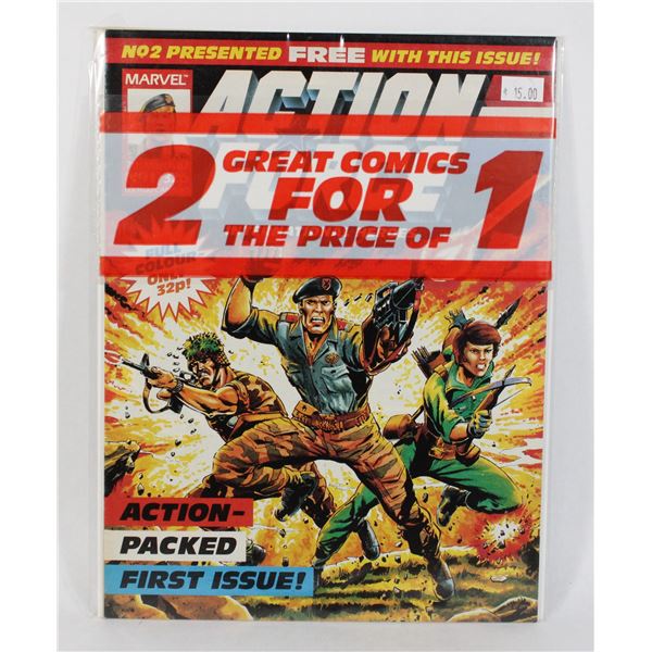MARVEL 2 ACTION FORCE 2 FOR 1 COMICS ACTION FORCE