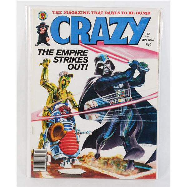 A MARVEL MAGAZINE CRAZY MAGAZINE SEPT. NO. 66 THE