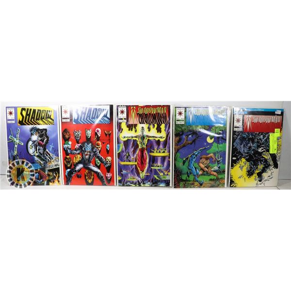 LOT OF 5 VALIANT COMICS SHADOW MAN