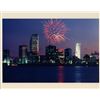 Image 1 : Ira Victor, Color Photograph, Miami Skyline with Fireworks, Miami, 1987