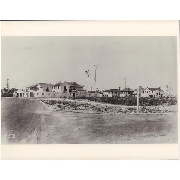 Silver Print Photograph, Homes in Chinese Village, Coral Gables, Miami