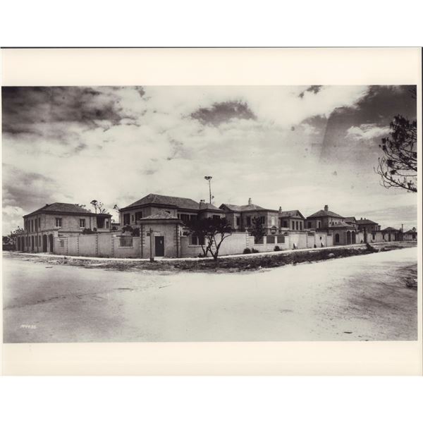 Silver Print Photo, Construction of French City Homes, Coral Gables 1926