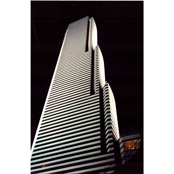 Architectural Photograph, Miami Tower at Night, Downtown Miami