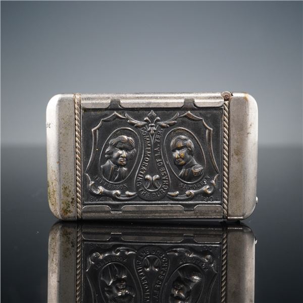 1904 St. Louis World's Fair Silver-Plated Match Safe