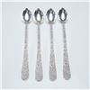 Image 1 : 4pc S. Kirk & Son Sterling Silver Repousse Iced Tea Spoons
