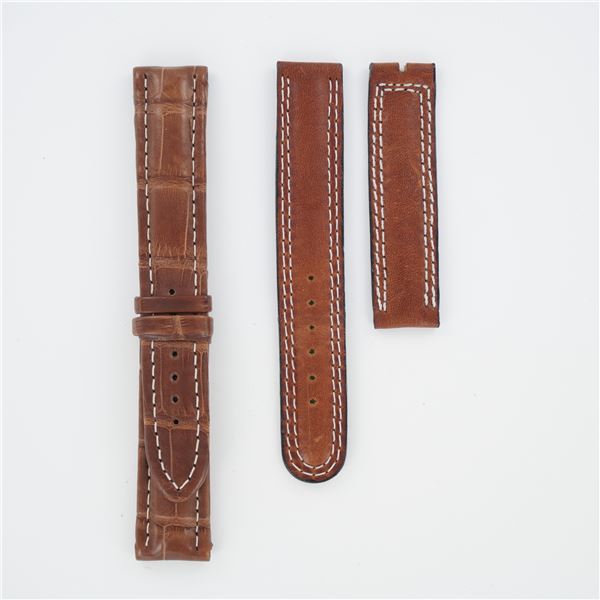 2pc Brown Leather Watch Straps