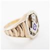 Image 2 : 10K Gold Diamond Masonic Ring