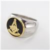 Image 2 : 2pc Stainless Steel Past Master Masonic Rings