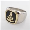 Image 3 : 2pc Stainless Steel Past Master Masonic Rings