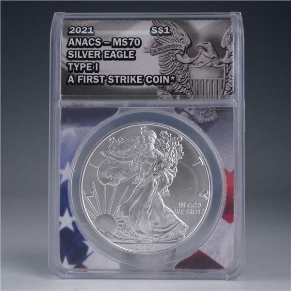 2021 American Silver Eagle, Fine Silver Type 1 Dollar Coin