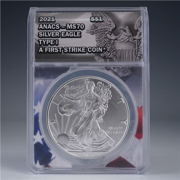 2021 American Silver Eagle, Fine Silver Type 1 Dollar Coin