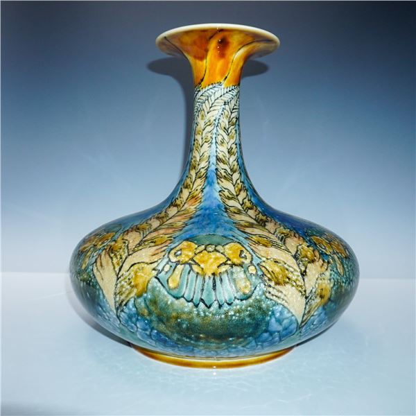 Doulton Lambeth Faience Art Nouveau Bird Vase