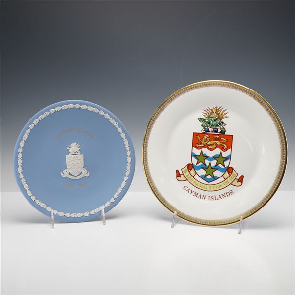 2pc Royal Doulton & Wedgwood Commemorative Plates, Cayman Islands