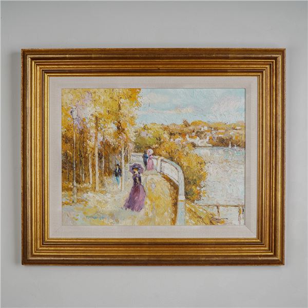 Omar Hamdi Malva, Original Impressionist Oil on Canvas, Signed