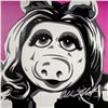 Image 2 : Allison Lefcort, Giclee on Canvas, Miss Piggy, Signed & Numbered