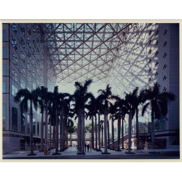 Peter Aaron, Color Photo, SE Financial Center Atrium, Miami 1986