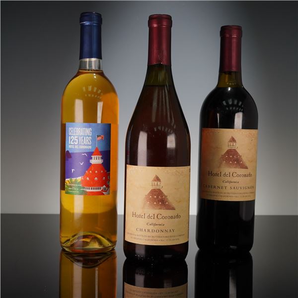3pc Hotel del Coronado California Wine Collection