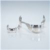 Image 3 : 2pc S. Kirk & Son Sterling Silver  Tong Set, Repousse