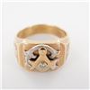 Image 2 : 10K Gold Diamond 3rd Degree Masonic Ring