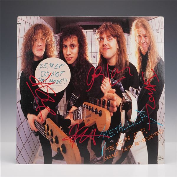 Signed Metallica Vinyl Record, The $5.98 EP, Garage Days Revisited Album