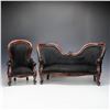 Image 1 : 2pc Indonesian Mahogany Child's Puppensofa & Chair
