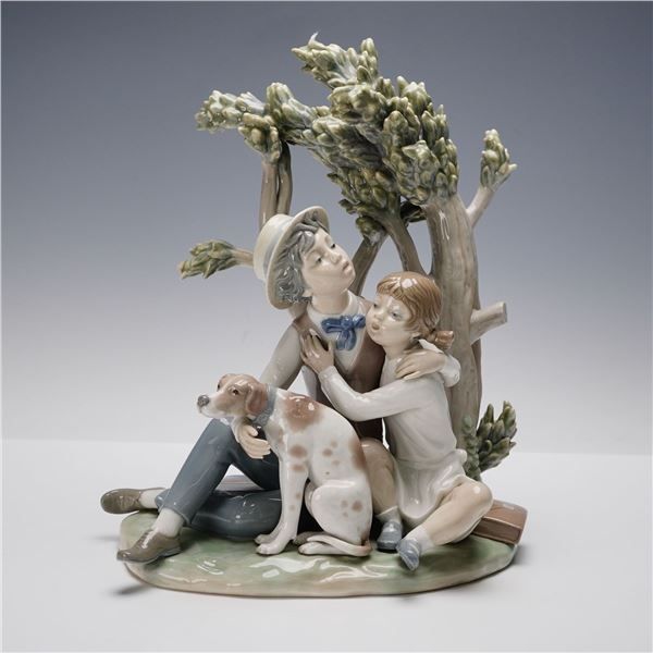 Lladro Porcelain Figurine, Looking for Refuge 1004891