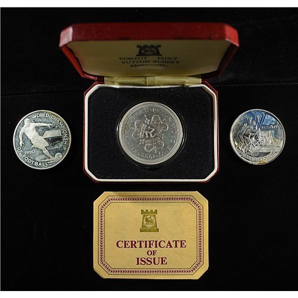 3 FOREIGN SILVER COINS