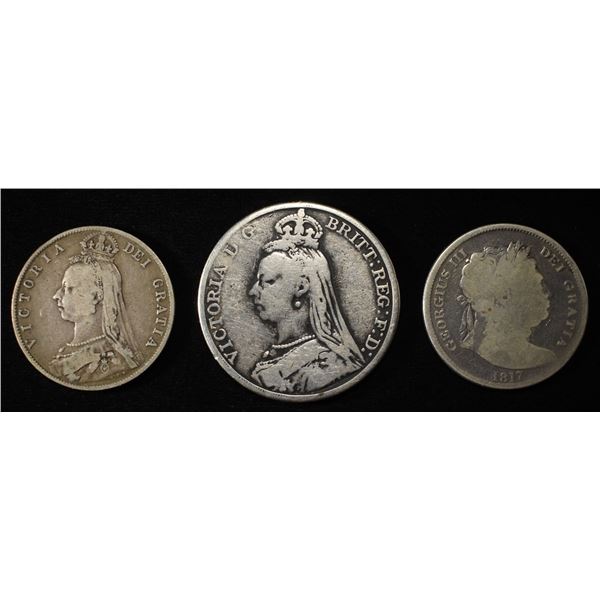 (3) 92.5% STERLING FOREIGN COINS