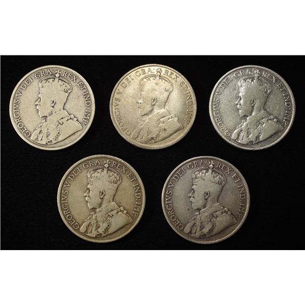 (5) 92.5% STERLING FOREIGN COINS