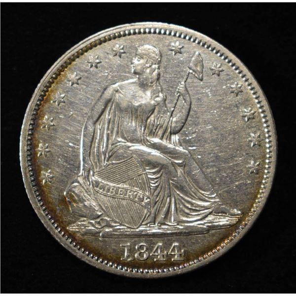 1844 SEATED LIBERTY HALF DOLLAR AU