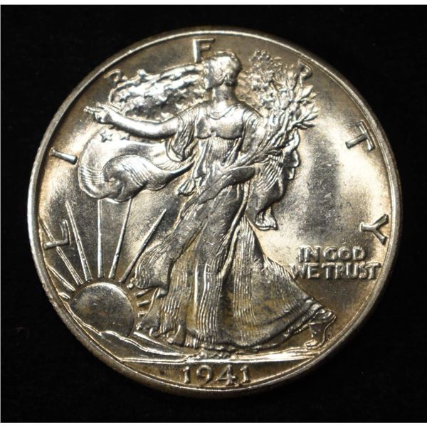 1941-D WALKING LIBERTY HALF DOLLAR CH BU