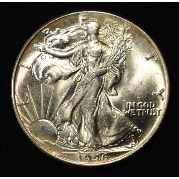 1946 WALKING LIBERTY HALF DOLLAR CH BU