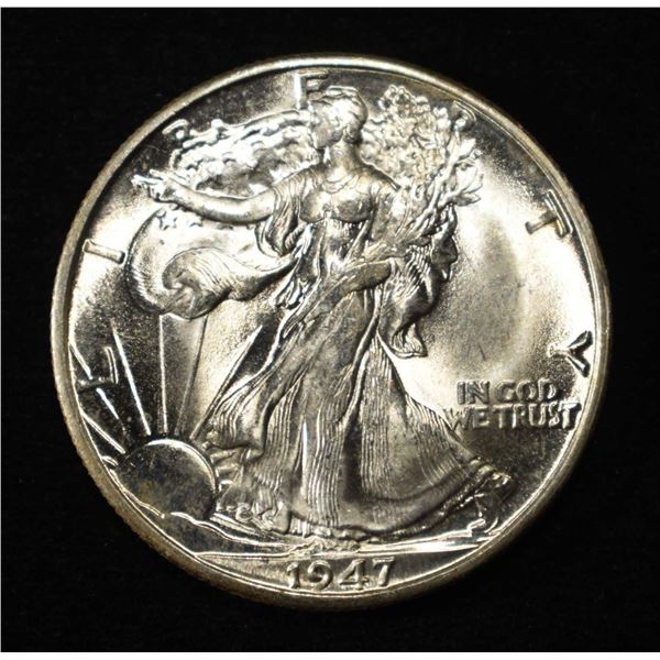 1947-D WALKING LIBERTY HALF DOLLAR CH BU