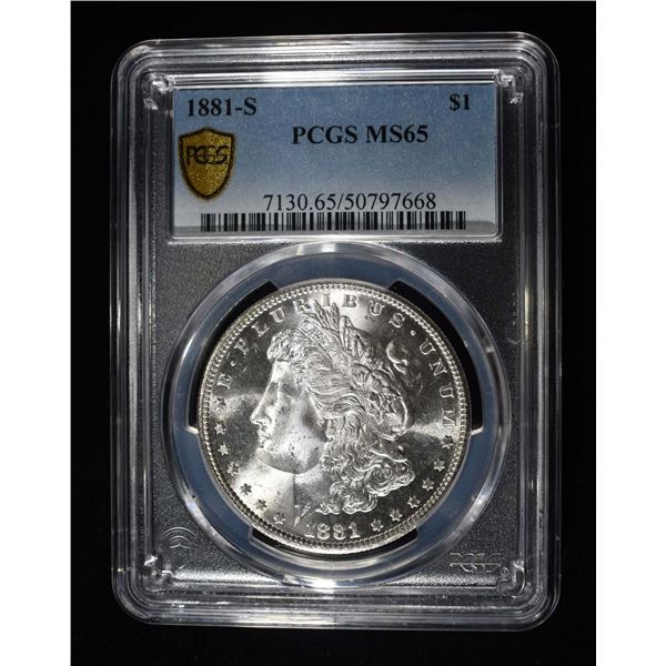 1881-S MORGAN DOLLAR PCGS MS-65