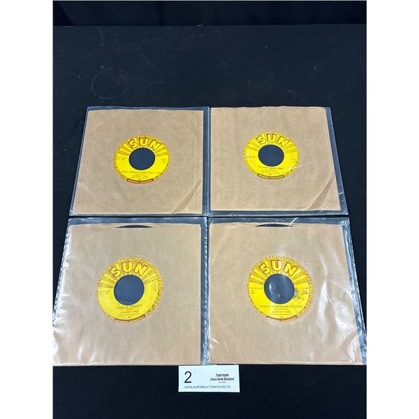 Lot of 4 Old 45 Records All Johnny Cash Sun Records