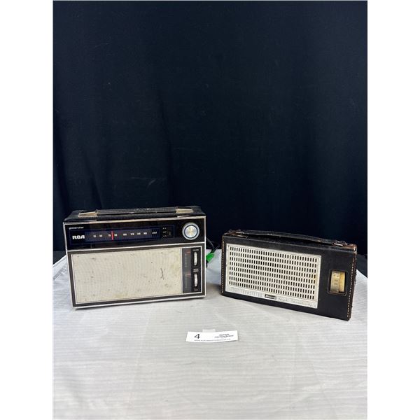 2 Vintage Radios, One RCA and One Minrva Both Working