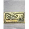 Image 3 : 1900 Dominion of Canada 25 Cent Bank Note Shin Plaster