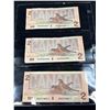 Image 5 : 3 1973 $1 Bank Notes and 3 1986 $2 Bank Notes